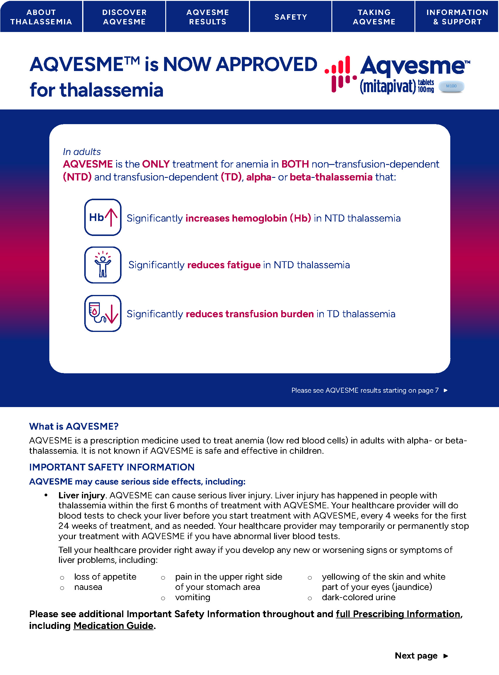 Aqvesme Patient Brochure